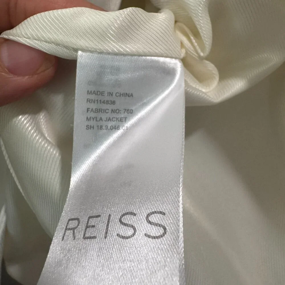 Reiss White Women's Myla Skirt Suit Set (Jacket + Skirt) (Size 6/8) - Picture 5 of 15